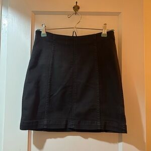 Free People Classic Black Denim Mini Skirt